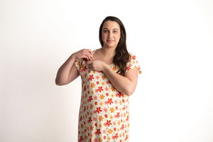 70s Groovy Mommy Labor and Delivery Nursing Hospital Gown