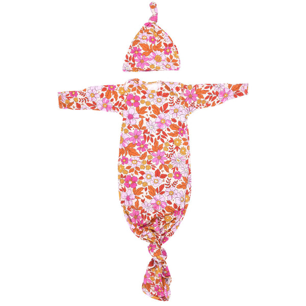 Wild Child Knotted Newborn Baby Gown