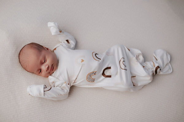 Rainbow Newborn Knotted Baby Gown