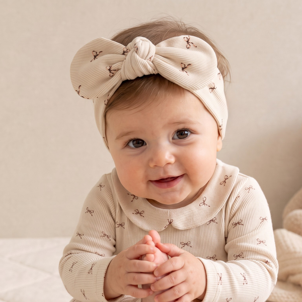 Organic Headwrap - Tiny Bows