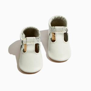 Toasted Bright White T-Bar Baby Shoe - stylish and comfortable footwear for infants.