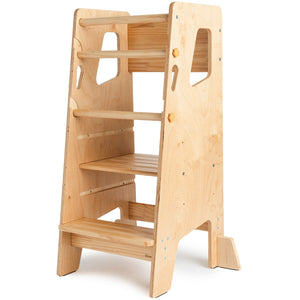 Montessori Toddler Tower Adjustable Kitchen Stool Helper