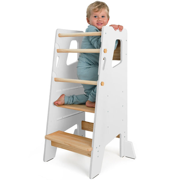 Montessori Toddler Tower Adjustable Kitchen Stool Helper