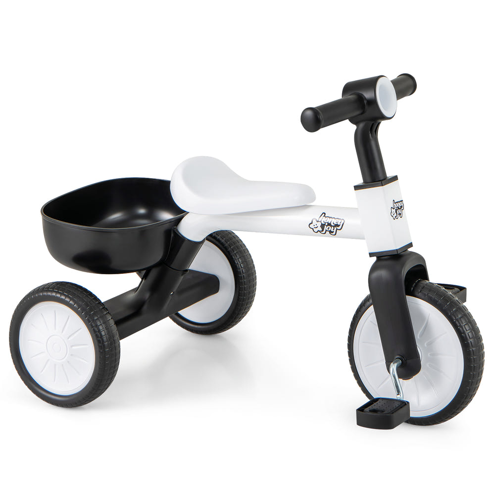 Toddler Convertible Trike with 86° Limited Steering Angle and Carbon Steel Frame
