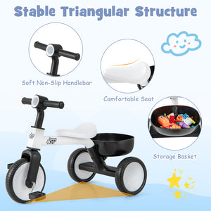 Toddler Convertible Trike with 86Â° Limited Steering Angle and Carbon Steel Frame