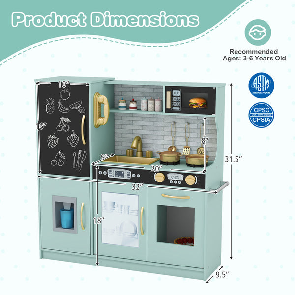 Toddler Pretend Play Kitchen for Boys and Girls 3-6 Years Old