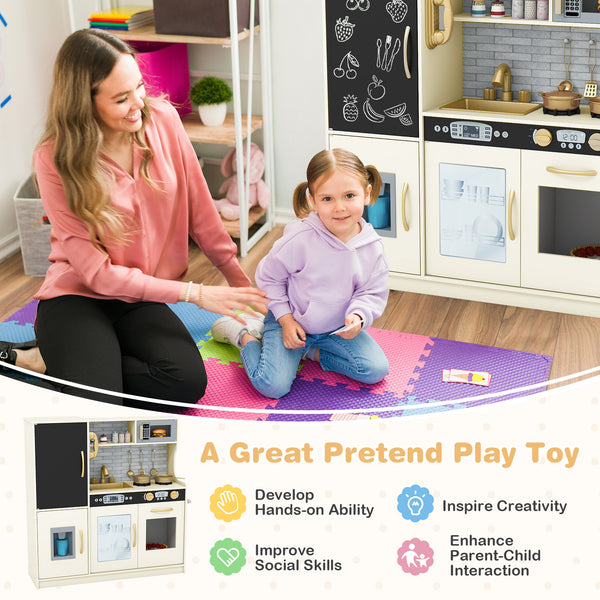 Toddler Pretend Play Kitchen for Boys and Girls 3-6 Years Old