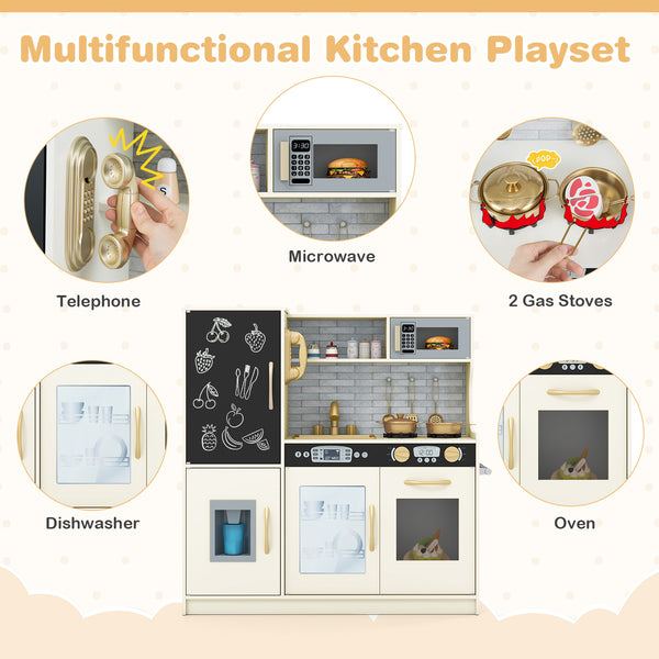 Toddler Pretend Play Kitchen for Boys and Girls 3-6 Years Old