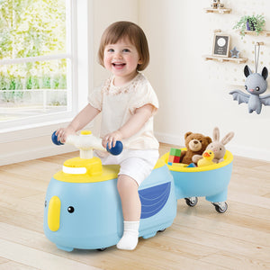 Toddler Ride on Toy with Trailer and Light Music - Educational for Kids