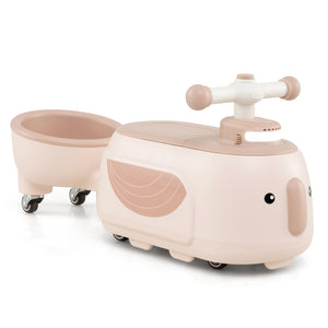 Toddler Ride on Toy with Trailer and Light Music - Educational for Kids