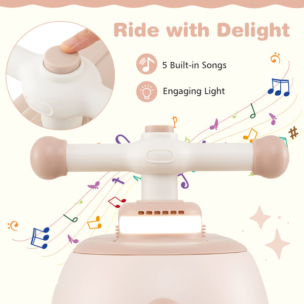 Toddler Ride on Toy with Trailer and Light Music - Educational for Kids