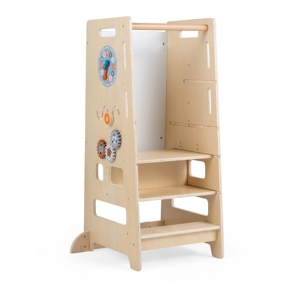 Toddler Standing Tower with Adjustable Height and Blackboard