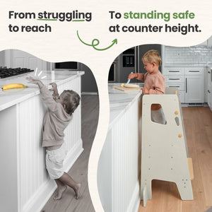 Montessori Toddler Tower Adjustable Kitchen Stool Helper
