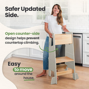 Montessori Toddler Tower Adjustable Kitchen Stool Helper