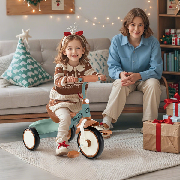 Toddler Tricycle Kids Trike with Adjustable Seat and Basket Aged 3-5 Years Old