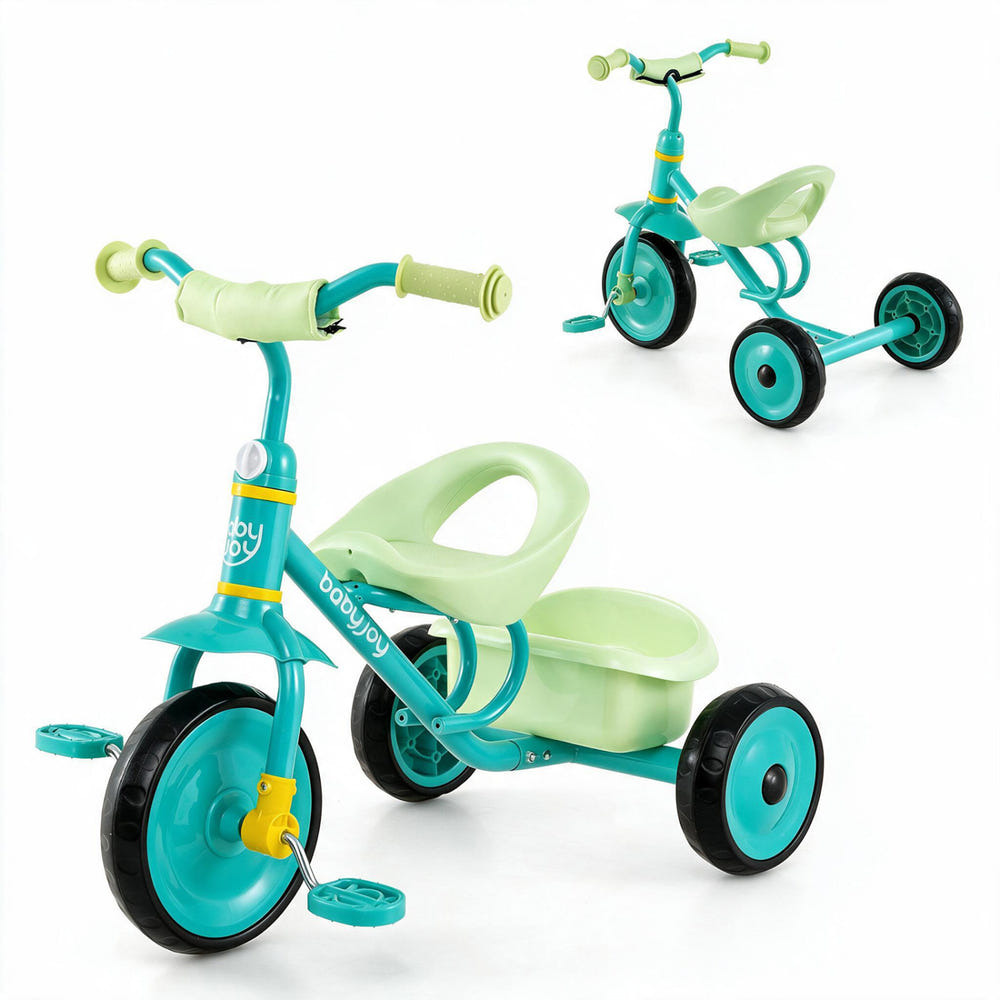 Toddler Tricycle for Boys and Girls 2-5 Years Old  with Removable Rear Storage Basket