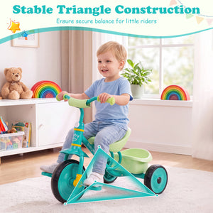 Toddler Tricycle for Boys and Girls 2-5 Years Old  with Removable Rear Storage Basket