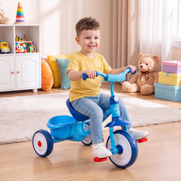Toddler Tricycle for Boys and Girls 2-5 Years Old  with Removable Rear Storage Basket