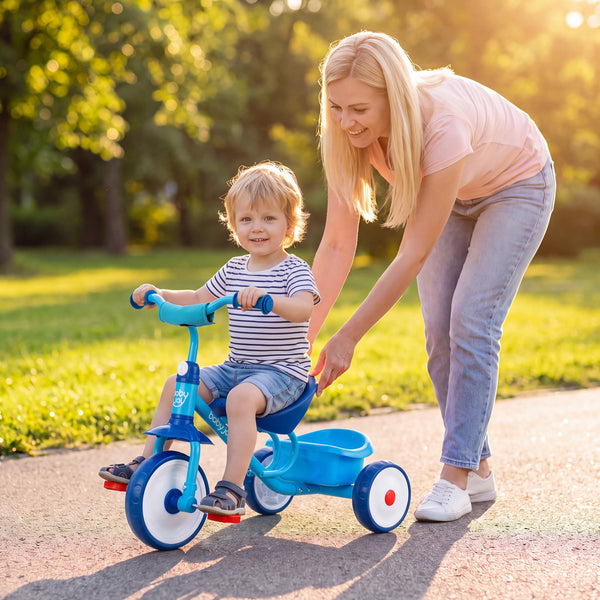 Toddler Tricycle for Boys and Girls 2-5 Years Old  with Removable Rear Storage Basket