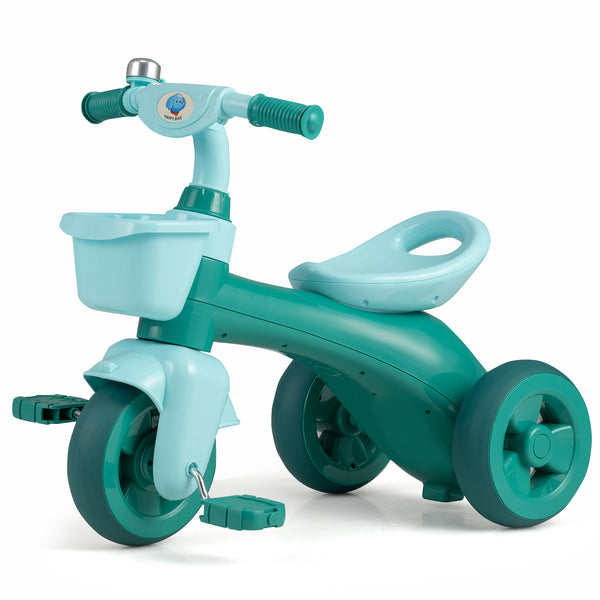 Toddler Tricycle with Limited Steering with Front Baskets and Bell for Toddlers