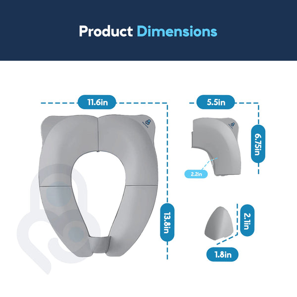 Baby Proof Me Essentials | Foldable & Portable Toilet Seat Trainer – Travel Bag Included
