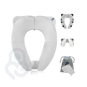 Baby Proof Me Essentials | Foldable & Portable Toilet Seat Trainer – Travel Bag Included