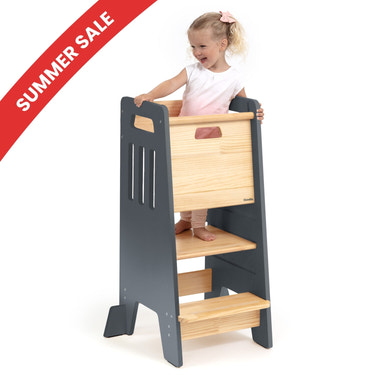 Standing Toddler Tower with Sliding Safety Door