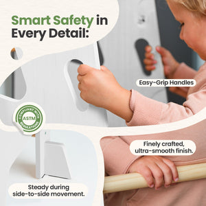Montessori Toddler Tower Adjustable Kitchen Stool Helper