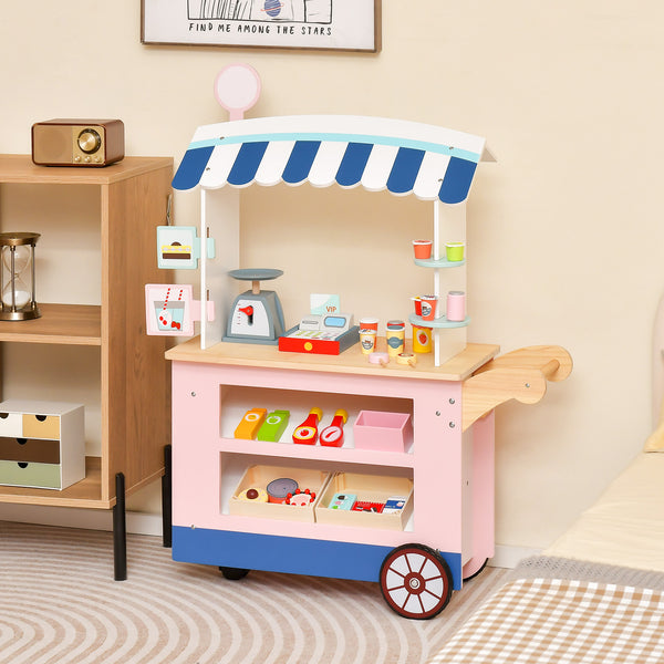 Toy Cart Play Set with POS Machine and Lovely Scale - Realistic
