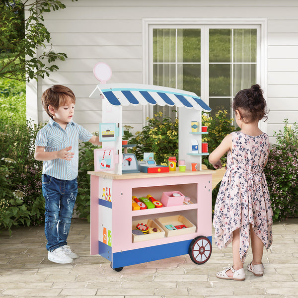 Toy Cart Play Set with POS Machine and Lovely Scale - Realistic