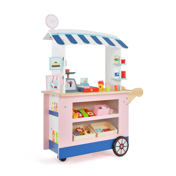 Toy Cart Play Set with POS Machine and Lovely Scale - Realistic