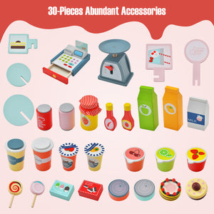 Toy Cart Play Set with POS Machine and Lovely Scale - Realistic