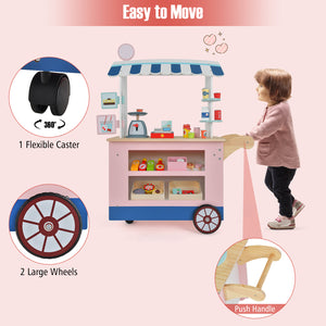 Toy Cart Play Set with POS Machine and Lovely Scale - Realistic