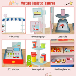Toy Cart Play Set with POS Machine and Lovely Scale - Realistic