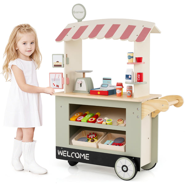 Toy Cart Play Set with POS Machine and Lovely Scale - Realistic