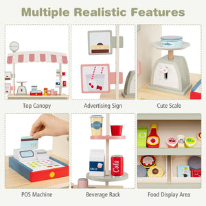 Toy Cart Play Set with POS Machine and Lovely Scale - Realistic