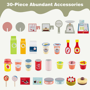 Toy Cart Play Set with POS Machine and Lovely Scale - Realistic