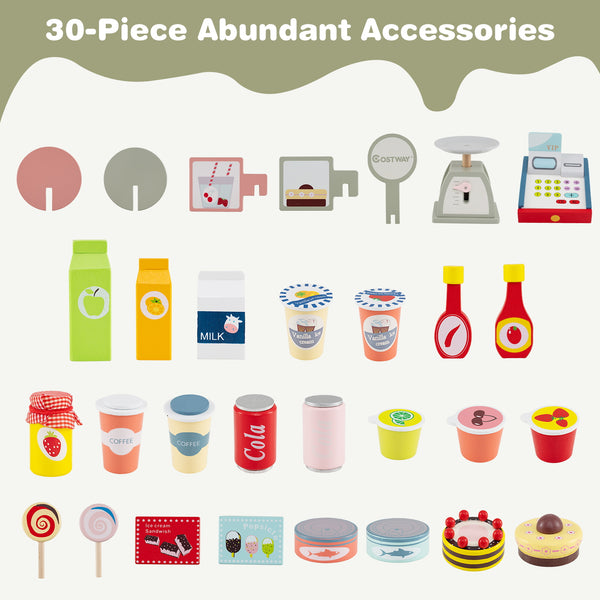 Toy Cart Play Set with POS Machine and Lovely Scale - Realistic