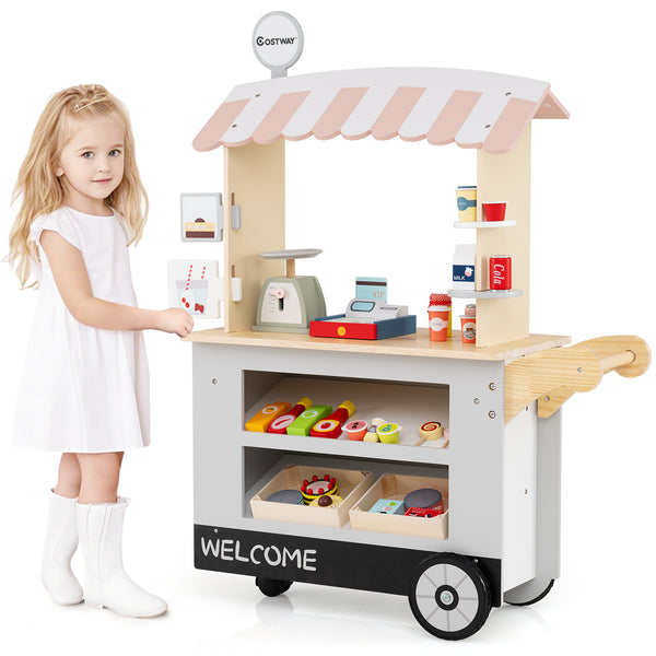 Toy Cart Play Set with POS Machine and Lovely Scale - Realistic