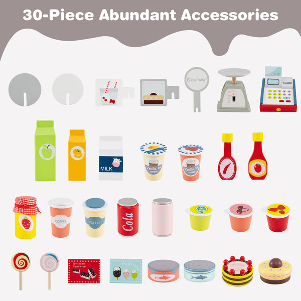 Toy Cart Play Set with POS Machine and Lovely Scale - Realistic