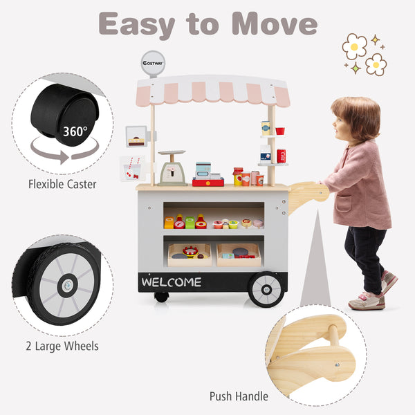 Toy Cart Play Set with POS Machine and Lovely Scale - Realistic