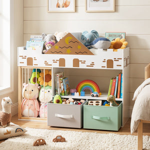 Kids Toy Storage Organizer with Stuffed Animal Holder