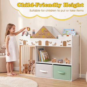 Kids Toy Storage Organizer with Stuffed Animal Holder