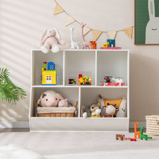 5 Cube Wooden Toy Storage Organizer Anti Tipping Kits