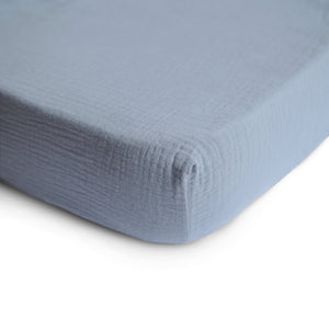 Mushie Extra Soft Muslin Crib Sheet 100% Cotton Pre-washed