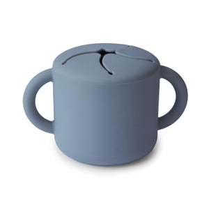 Mushie Snack Cup silicone spill-proof two handles