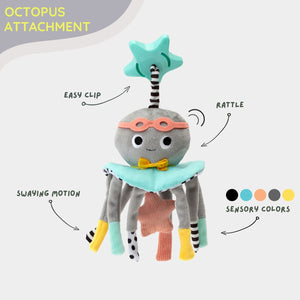 Dingle Dangle Baby Travel Mobile in angle 7, perfect gift for soothing babies on the go.