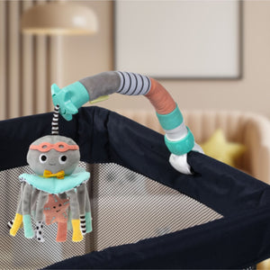 Dingle Dangle Baby Travel Mobile at angle 10, perfect gift for soothing babies on the go.