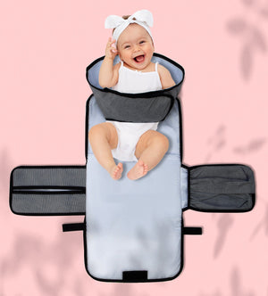 The Portable Diaper Changing Pad with Clean Hands Barrier