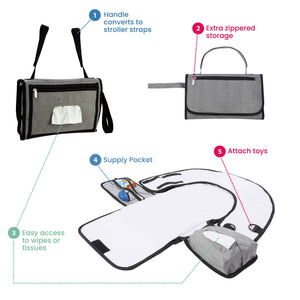 The Portable Diaper Changing Pad with Clean Hands Barrier